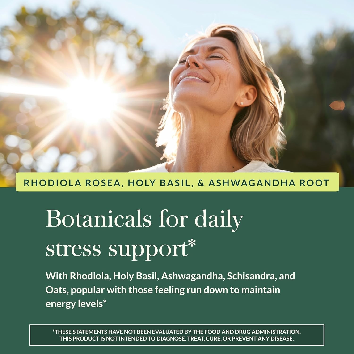Energizing Herbal Stress Response with Rhodiola, Perfect for Daily Use | 30 Caps