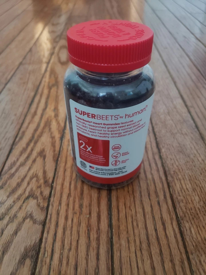 HumanN Super Beets Strawberry Gummies 60 Ct Blood Pressure Support QUICK SALE