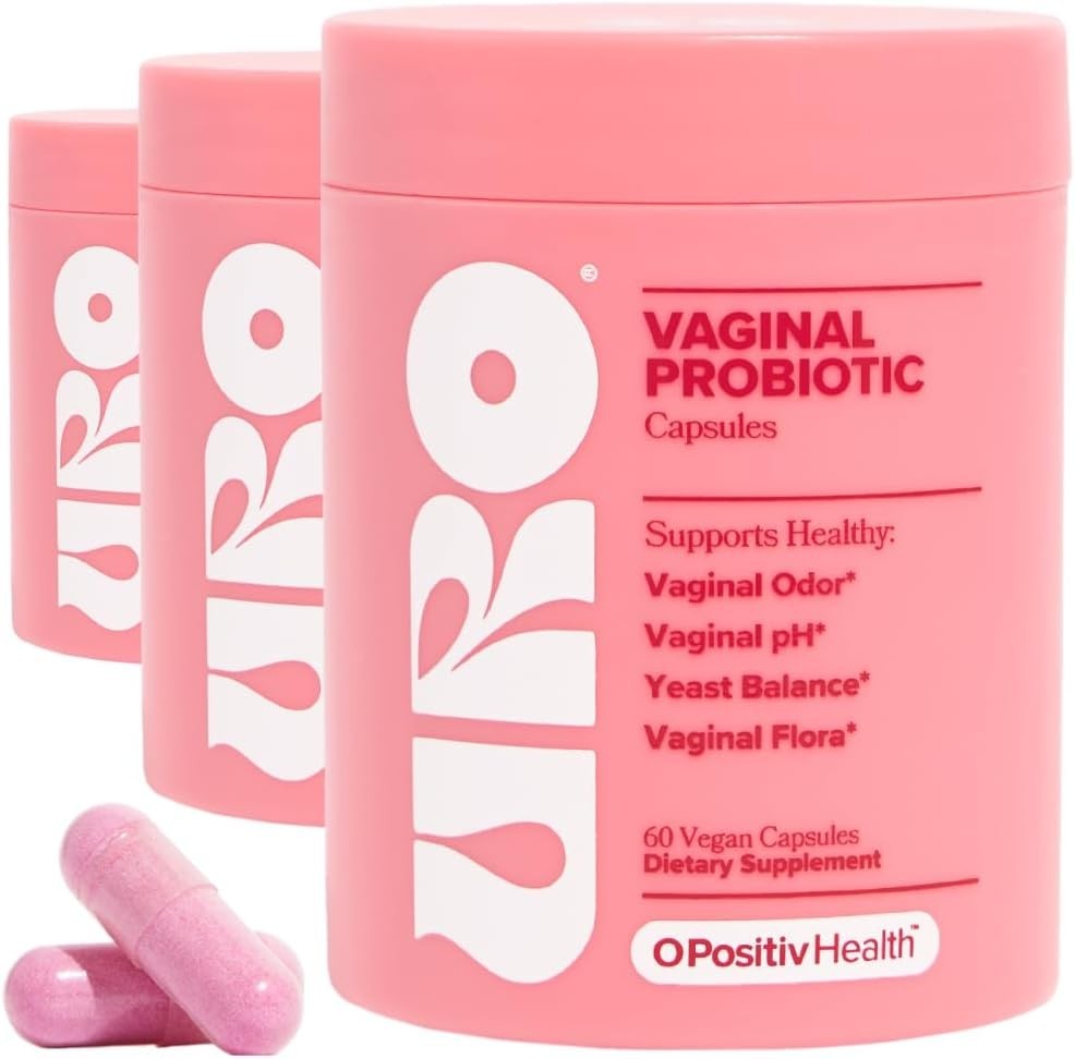 O Positiv URO Vaginal Probiotics Vegan Capsules for Women 60 Count (Pack of 3)