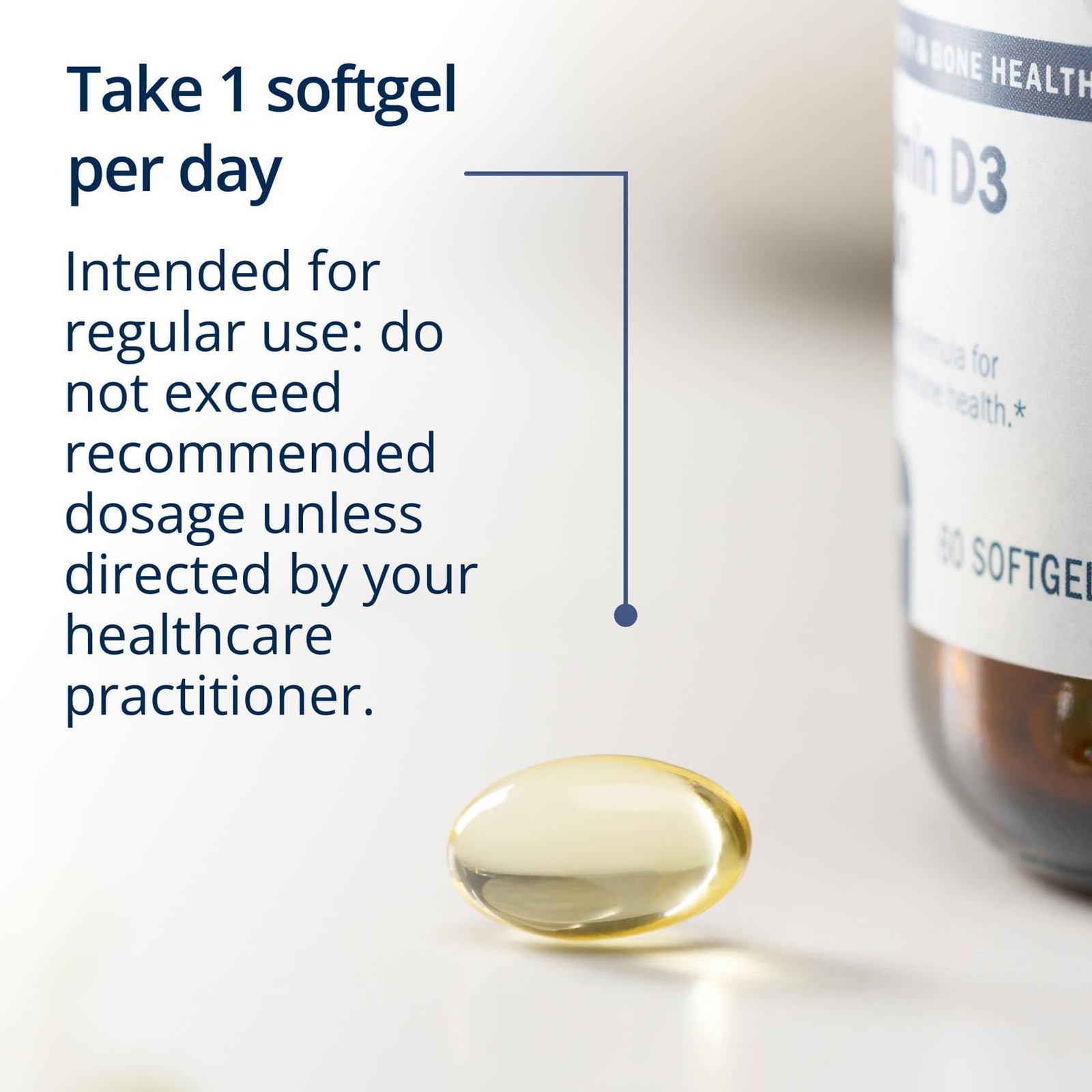 Metagenics Vitamin D3 5000 IU Supplement – High Potency 60 Count (Pack of 1)