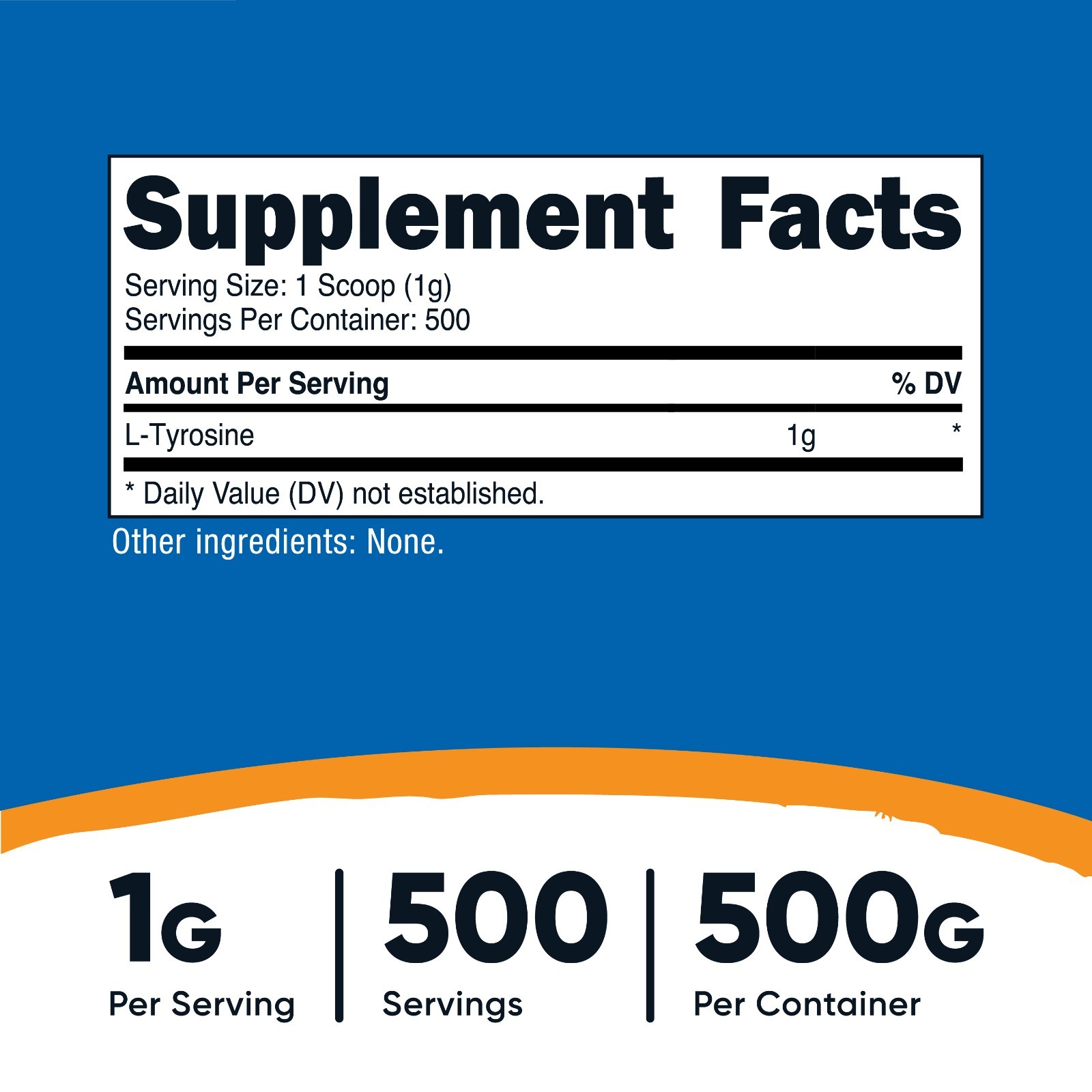 Nutricost L-Tyrosine Powder 500 Grams – Gluten Free & Non-GMO