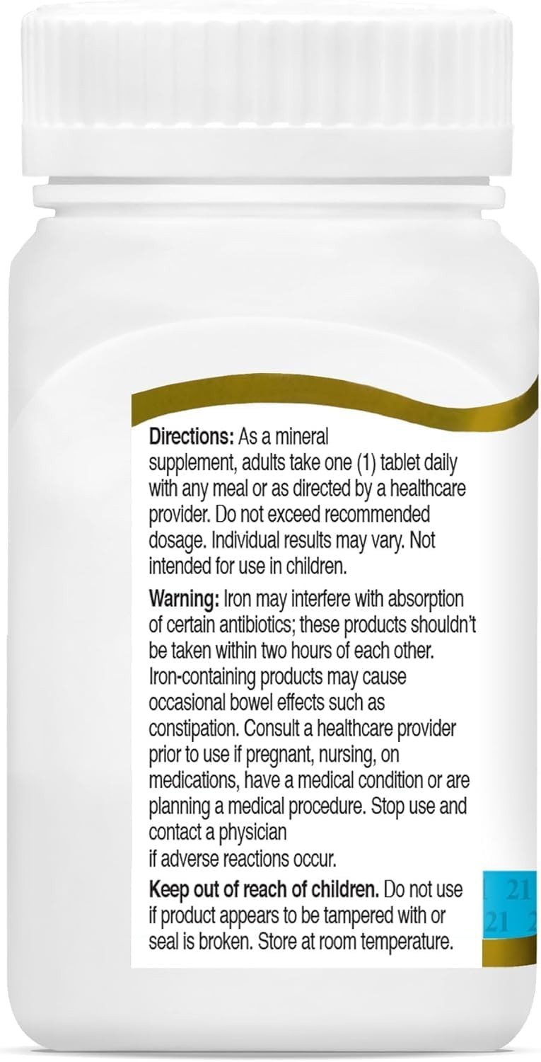 21st Century Slow Release Iron Tablets, 60 Count (Pack of 3)