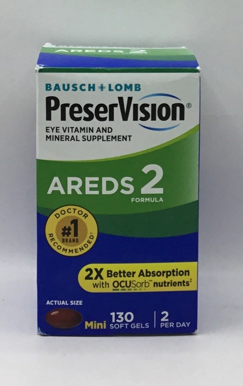 Bausch + Lomb PreserVision AREDS 2 Formula 130 softgels EXP 05/2027