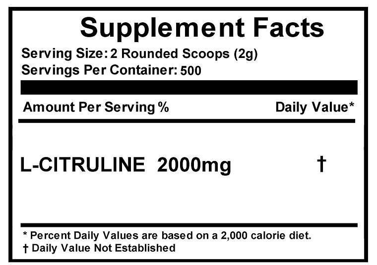 FDC NUTRITON PURE L-Citrulline (Base) Powder – (500 Grams)