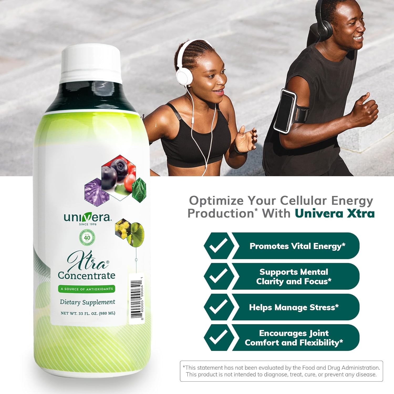 Univera Xtra Concentrate Vital Energy Stress Management Focus and Clarity
