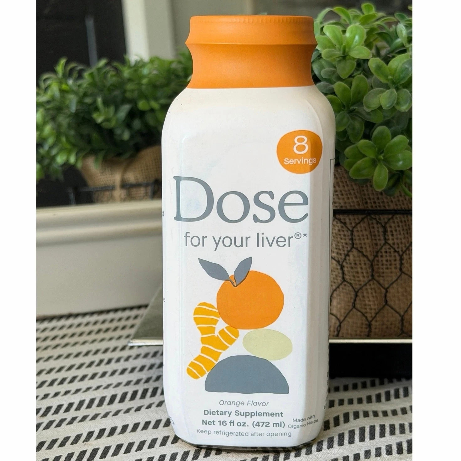 Dose For Your Liver Liquid Supplement Shot Orange 16oz 8 Servings Sealed