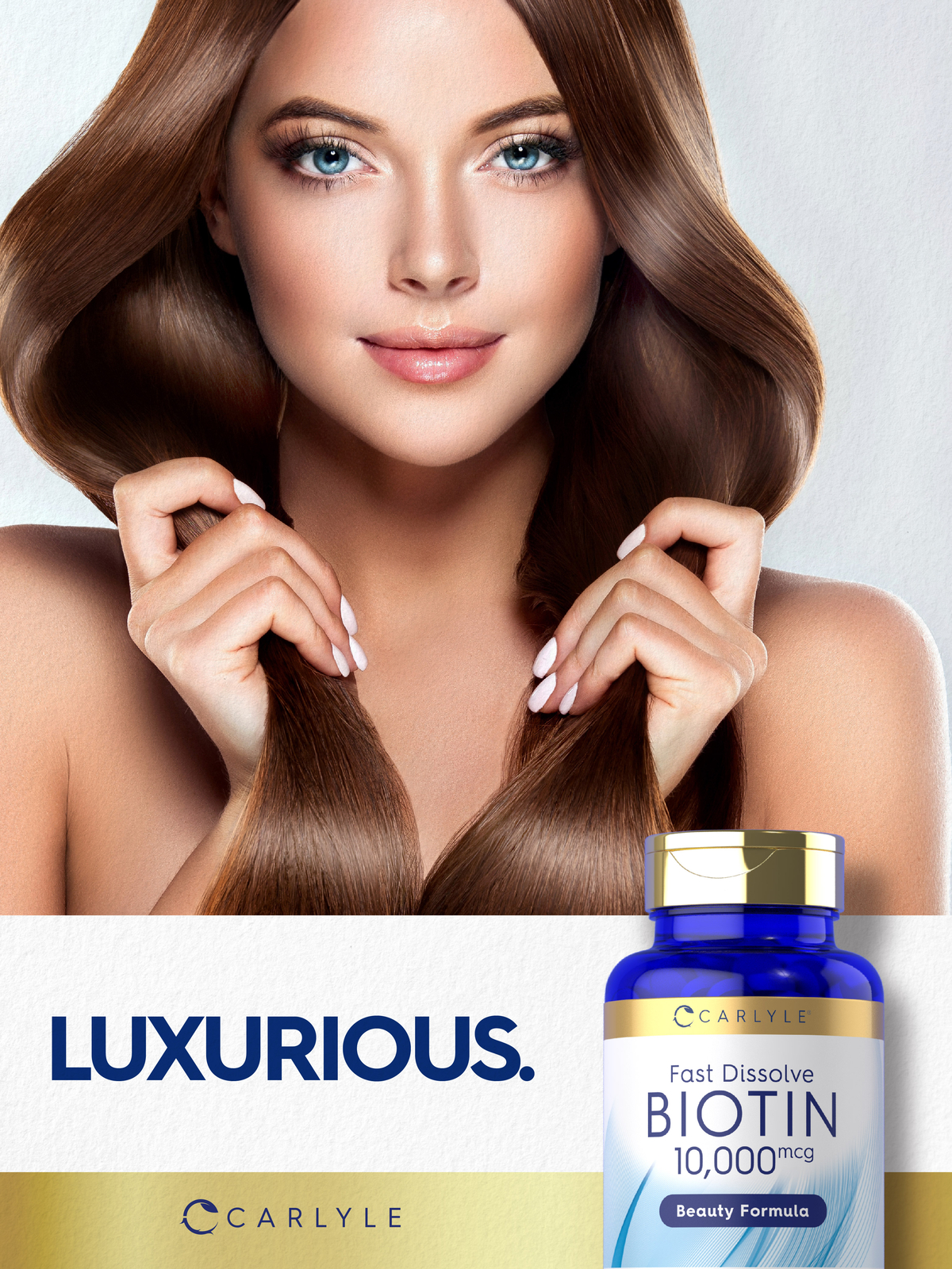 Biotin 10000mcg | 250 Fast Dissolve Tablets | Max Strength | by Carlyle