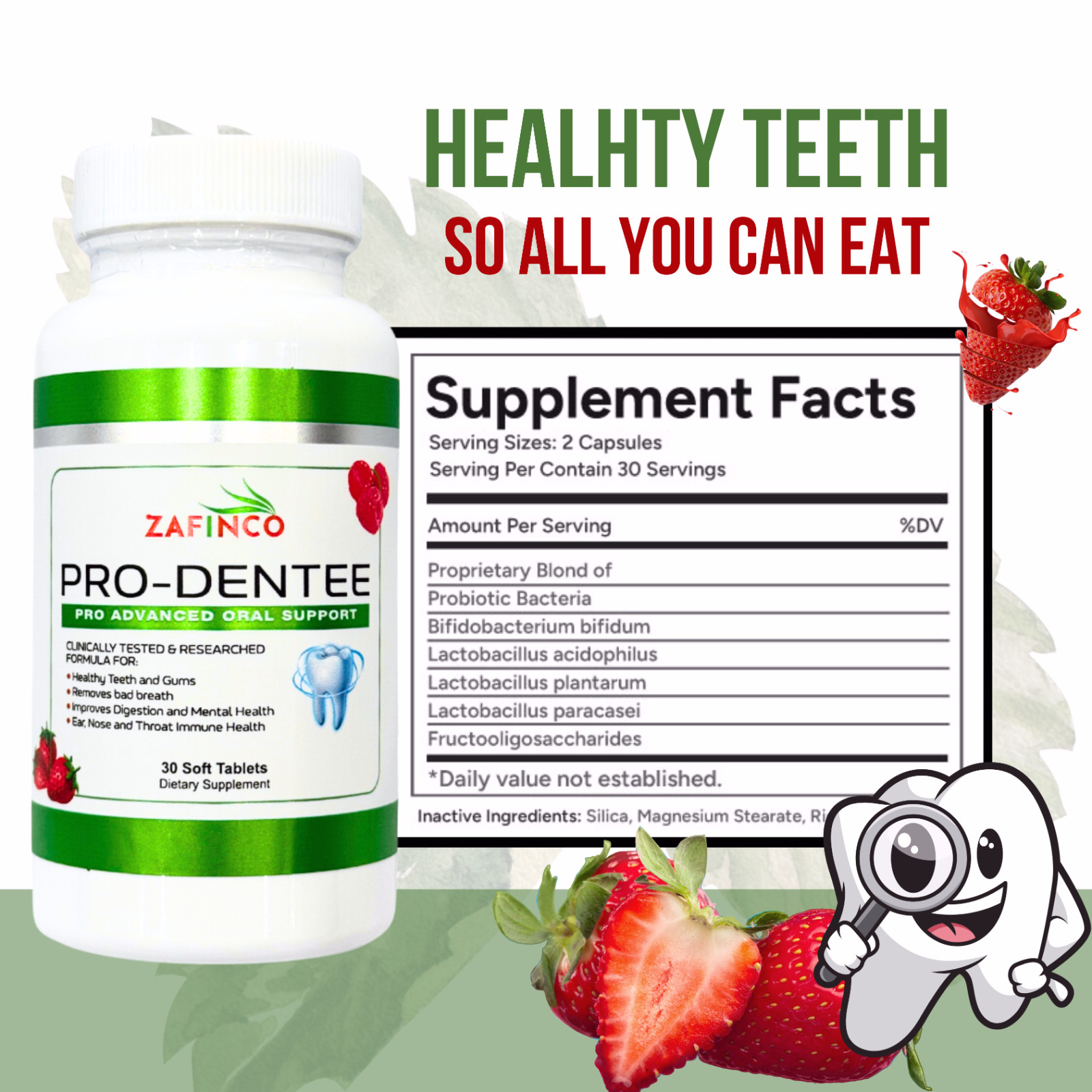 Prodentee Oral / Dental Probiotic for Teeth Bad Breath&Gums-Made In USA (5pack)