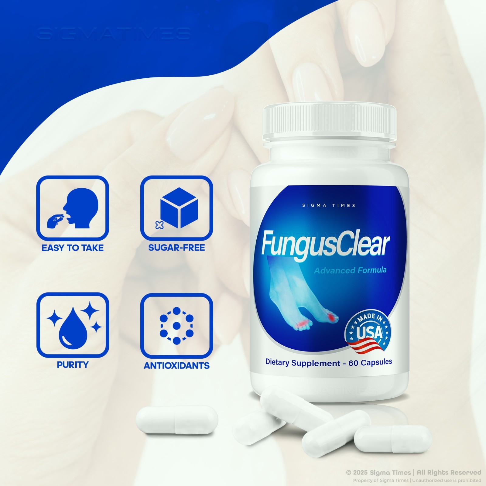 (1 Bottle) Fungus Clear Probiotic – Advanced Fungus Clear Pills for Nails