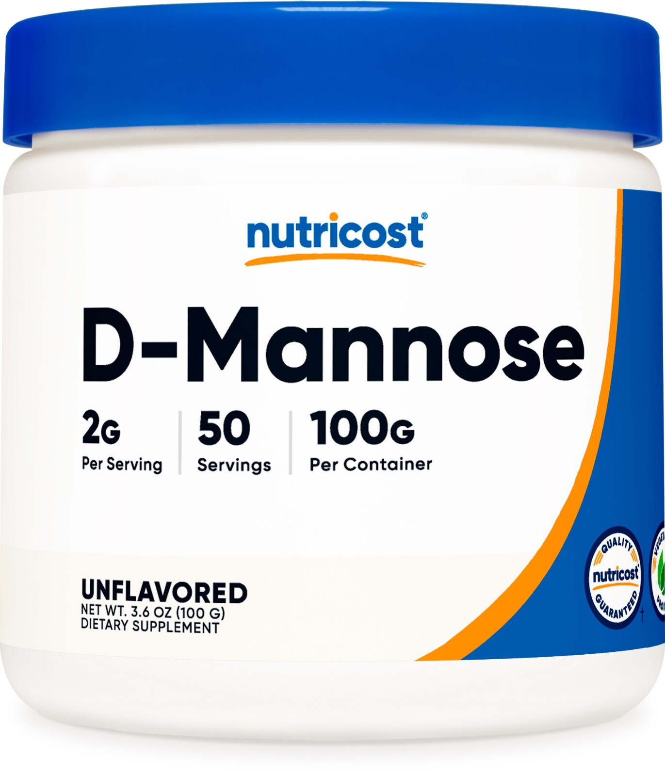 Nutricost D-Mannose Powder 100 GMS, 2g Serving Non-GMO, Gluten Free