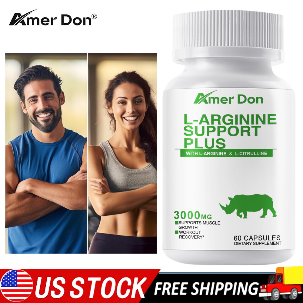 Nitric Oxide Booster L-Arginine, L-Citrulline 3000mg 60 Caps HIGHEST POTENCY