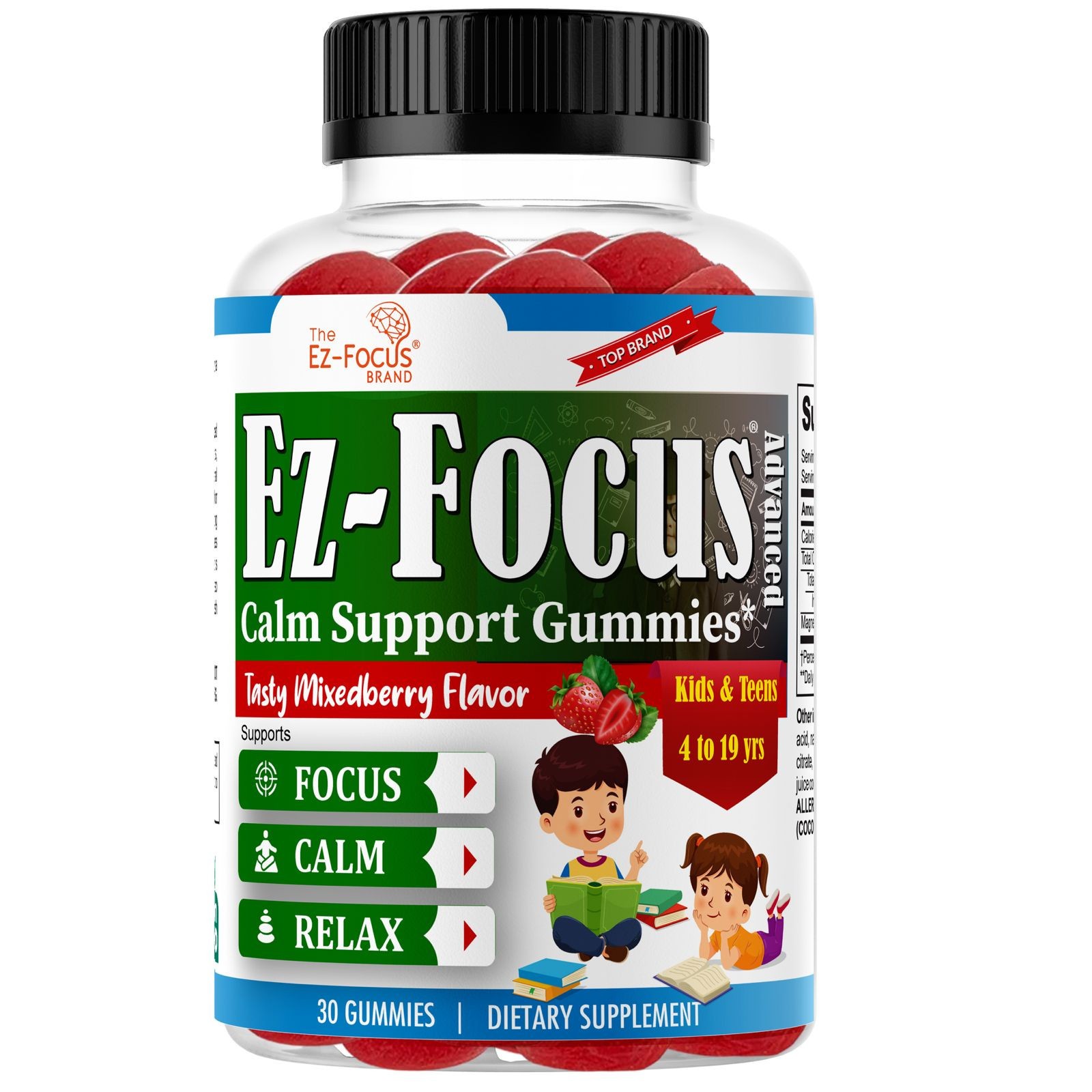 Brain Booster Supplement For Kids & Teens, Support Memory, Kids Vitamin 19/12/25