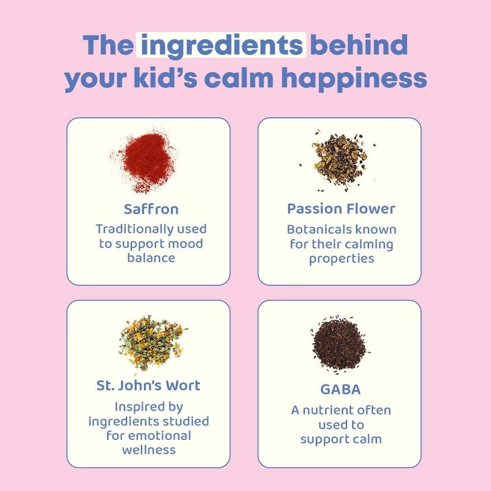 JoySpring 1 Mood Munchies Saffron Gummies for Kids | Saffron Extract Supplement