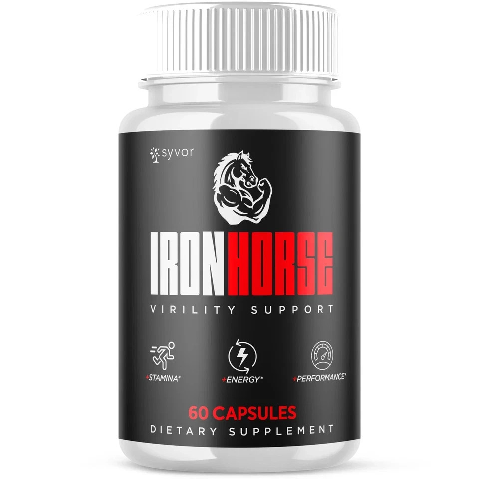 (1 Pack) Iron Horse for Men Advanced Formula Vitamin Max Supplement 60 Capsules.