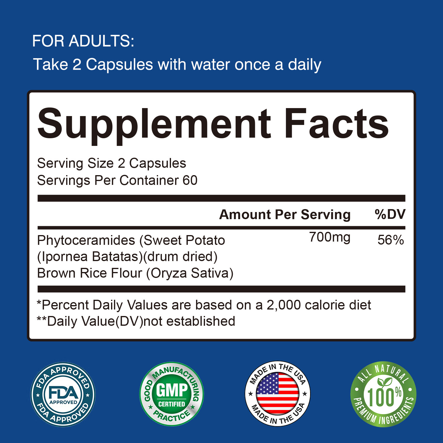 Phytoceramides 700mg – Anti-aging, Wrinkle Remover, White Skin, Skin Hydration