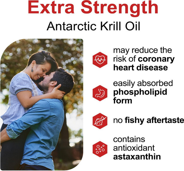 EKANG Krill Oil 500mg Omega 3 EPA DHA Astaxanthin 30/60/120Softgels