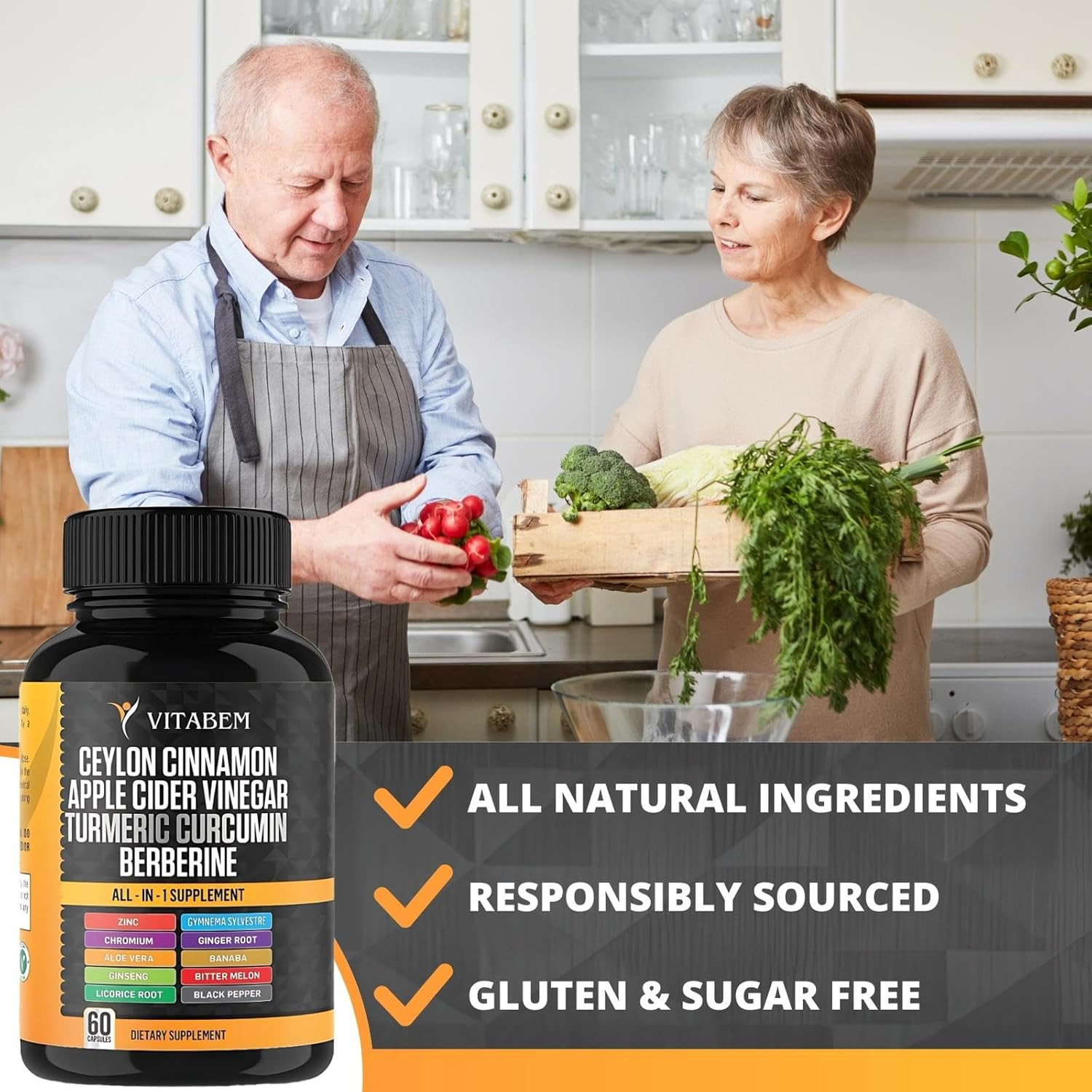 Ceylon Cinnamon Capsules 3000Mg Turmeric 3000Mg Apple Cider Vinegar 3000 Mg Gins