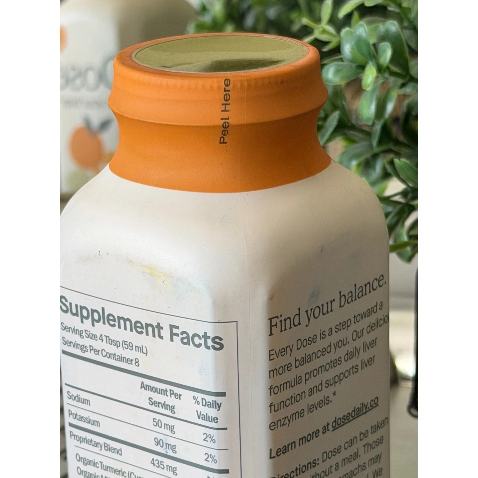 Dose For Your Liver Liquid Supplement Shot Orange 16oz 8 Servings Sealed
