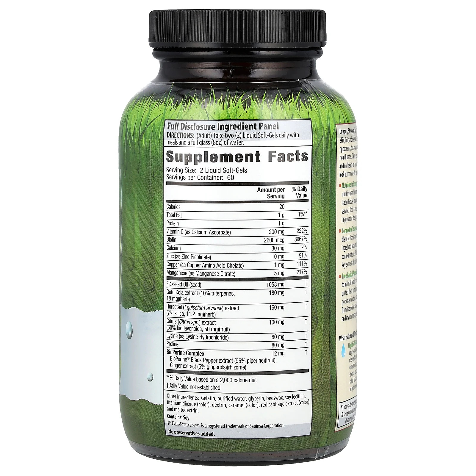 Longer, Stronger Hair and Nails, 120 Liquid Soft-Gels