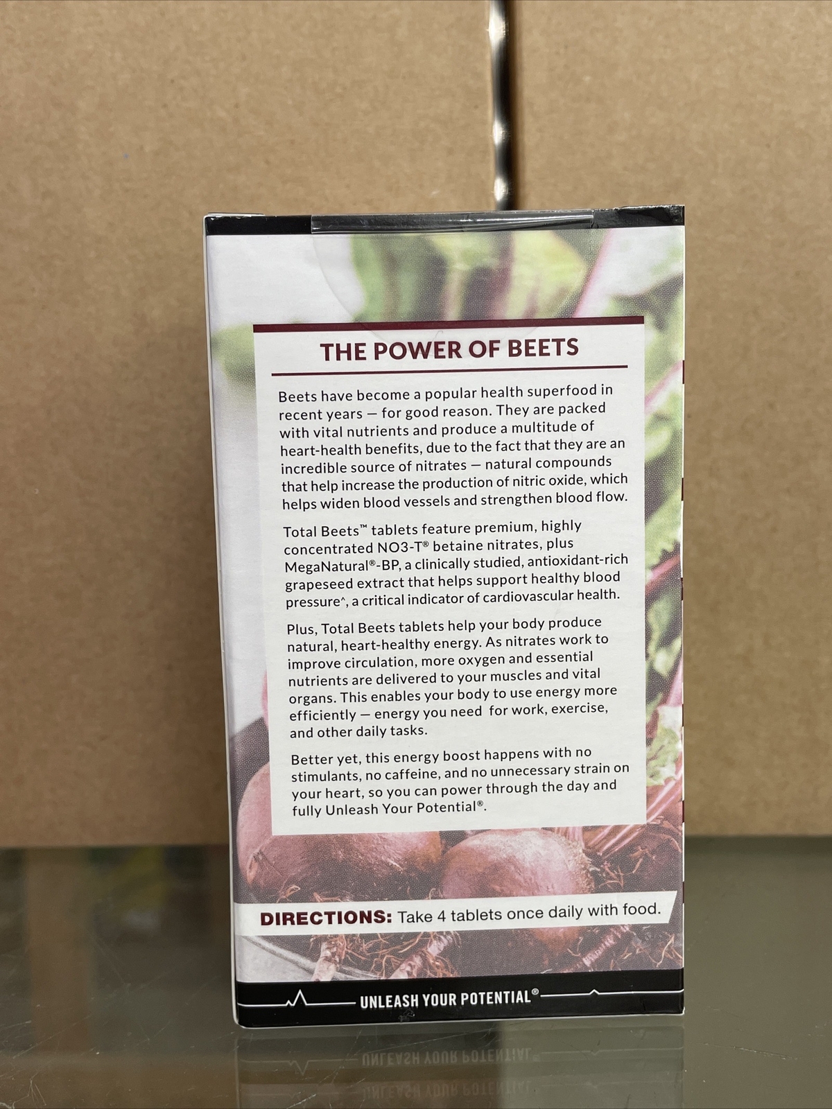 Force Factor Total Beets Blood Pressure Support Supplement EXP 06/26 & UP 120 CT