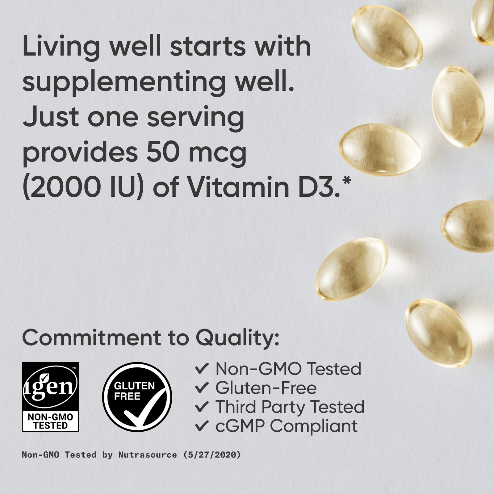 Vitamin D3 2000 IU with Coconut MCT Oil – High Potency Supplement (360 Softgels)