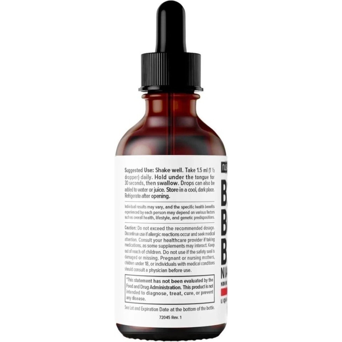 Vitamin B12 Liquid Drops B6 B1 Niacin Folate Methylated Formula