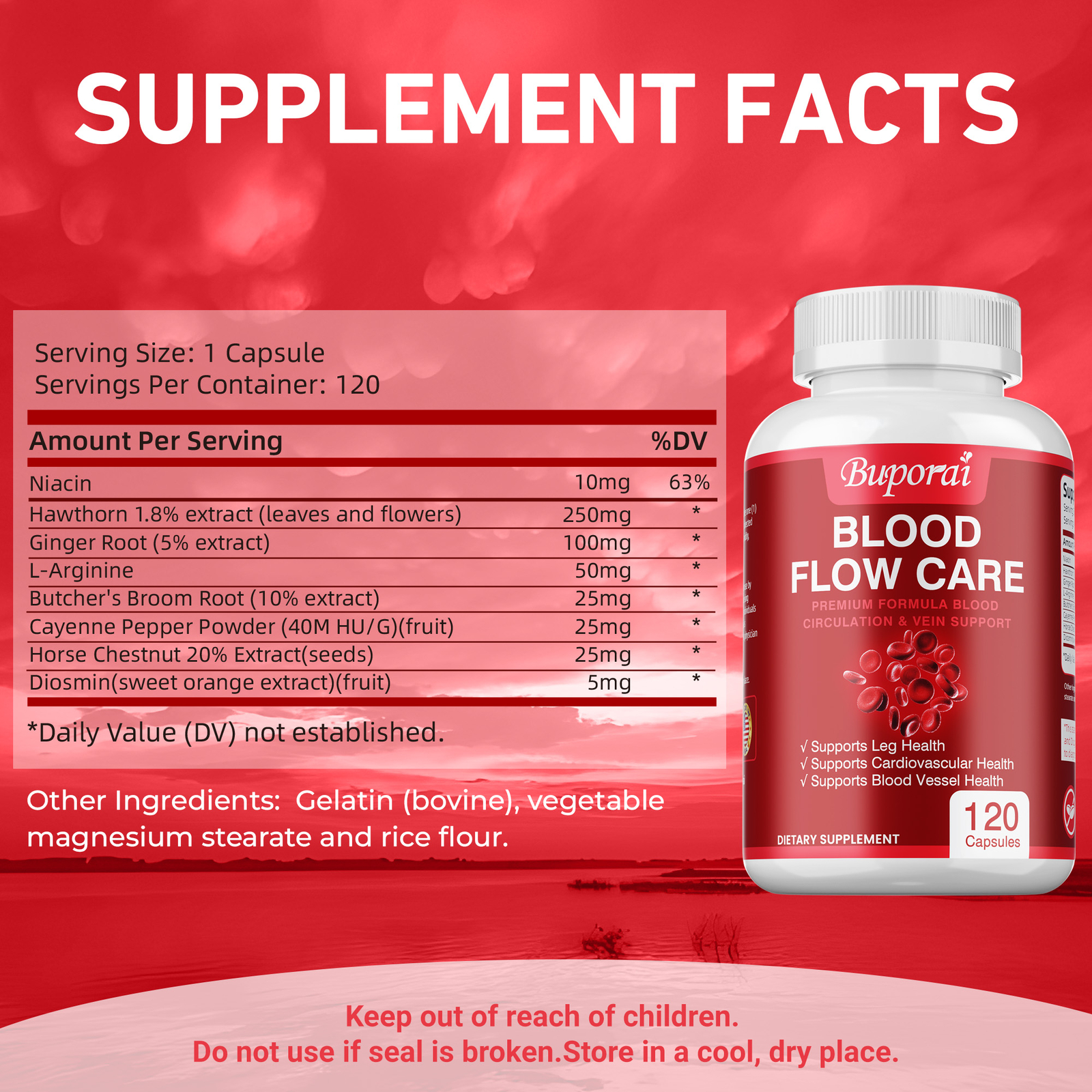 Blood Flow Care – Cleans Arteries and Veins, Heart Health, Blood Circulation
