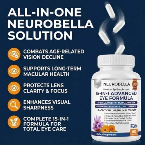 Neurobella 15 In 1 Advanced Eye Formula, 60 Count Softgels For Eye Health