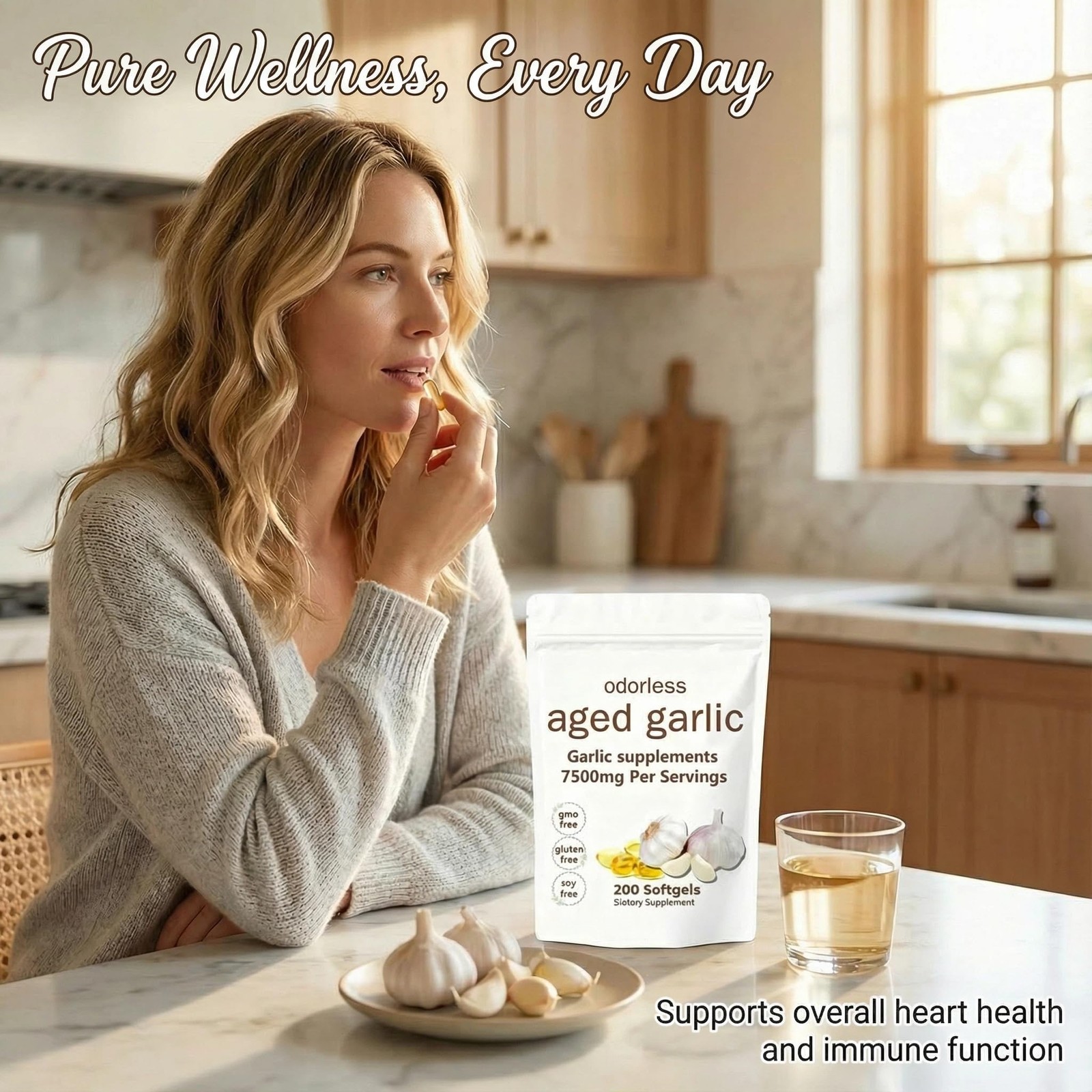PKPPKP Primus Aged Garlic Extract 7500mg Odorless –200 1 Count (Pack of 1)