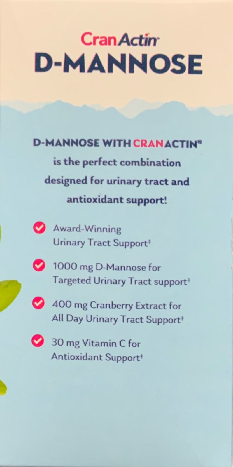 Solaray D-mannose 1000mg Urinary Tract Health 120VCaps Exp 04/2027