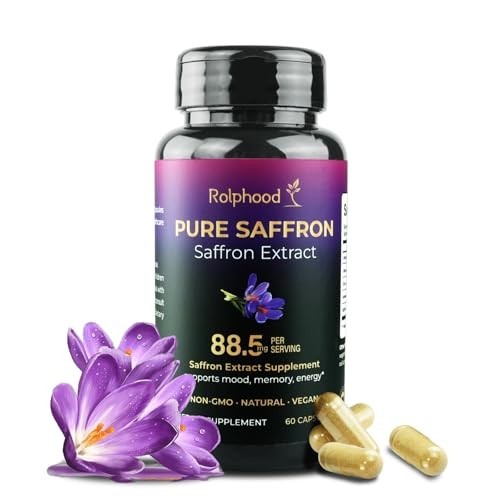 Saffron Extract Supplements Capsules 88.5Mg Natural Saffron Supplements for Mood