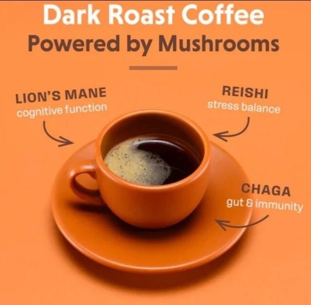 NEW Shroomology™ Full Spectrum Mushroom Coffee Dark Roast 5 Oz Non -GMO & GF