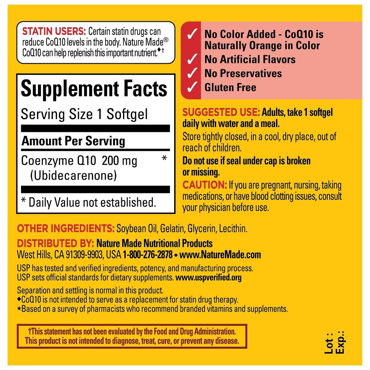 Nature Made CoQ10 200mg, CoQ10 200mg Softgels for Heart Health Support, 30ct