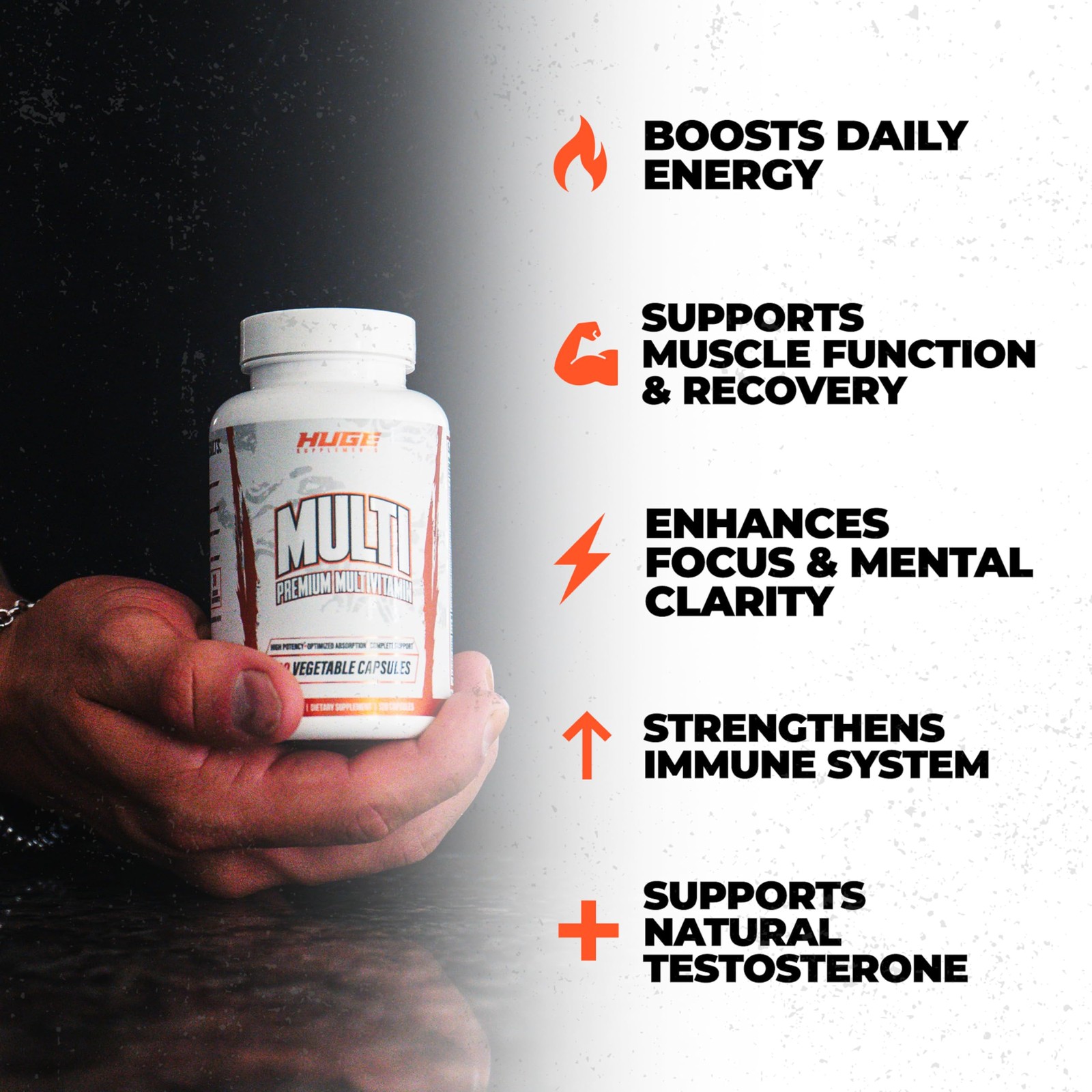 Huge Multi, Multivitamin for Men, High-Performance 120 Count (Pack of 1)