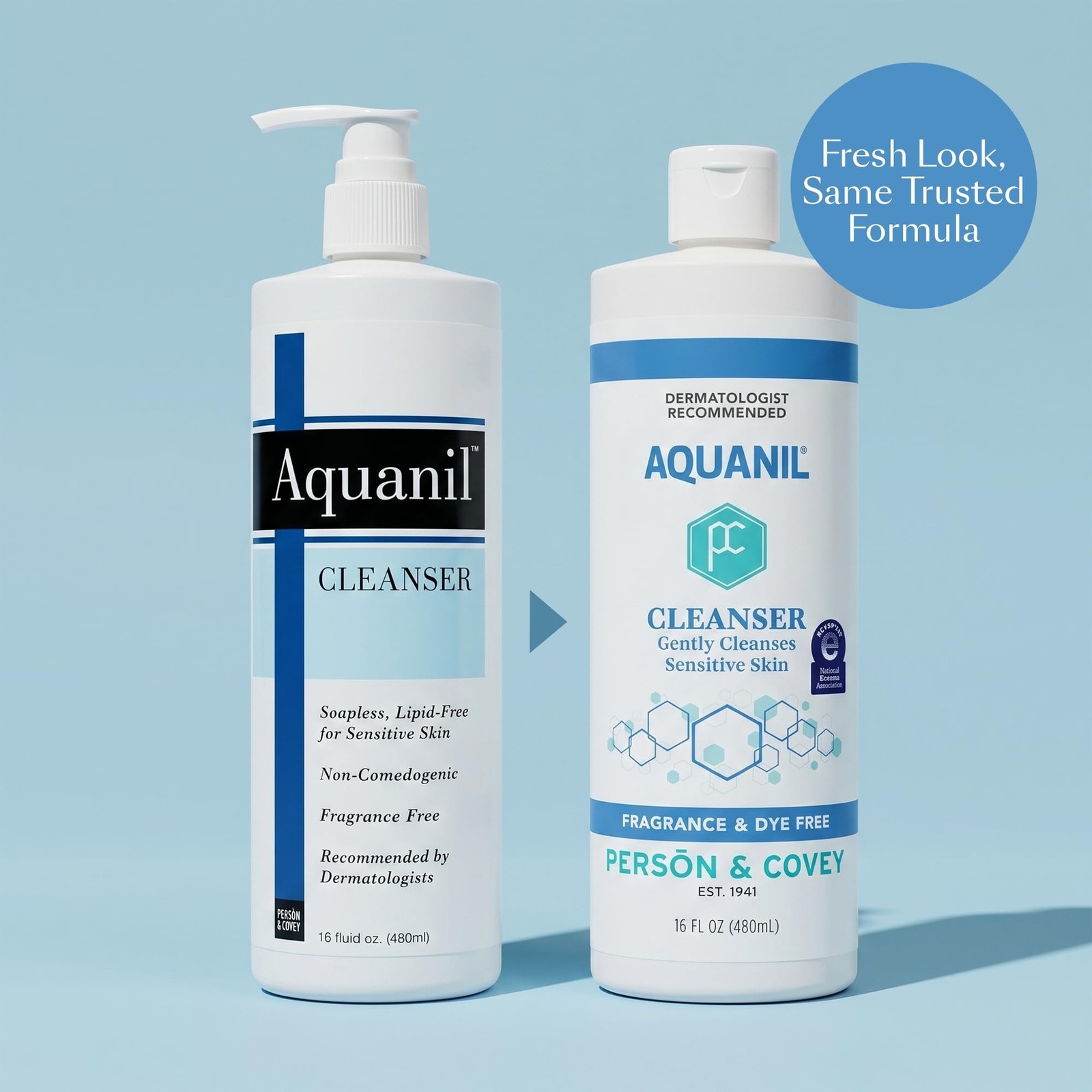 Aquanil Cleanser – 16 Oz Pack of 3, Lipid‑Free Sensitive Skin Care |