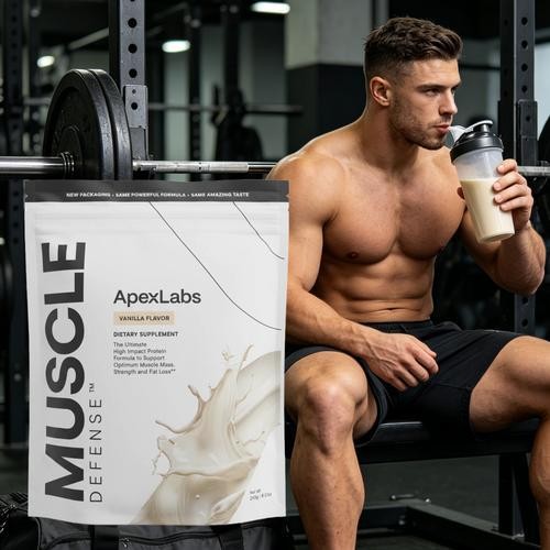 APEXLABS MUSCLE DEFENSE VANILLA FLAVOR – 8.57 OZ – NEW PACKING