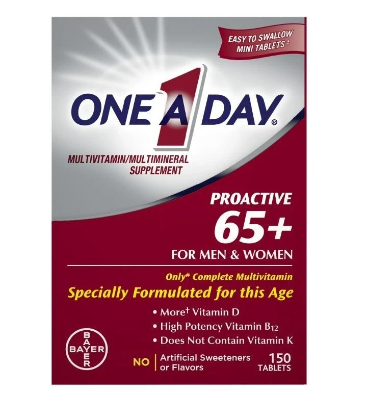 One a Day Proactive 65+, Mens & Womens Multivitamin, Supplement with Vitamin A,