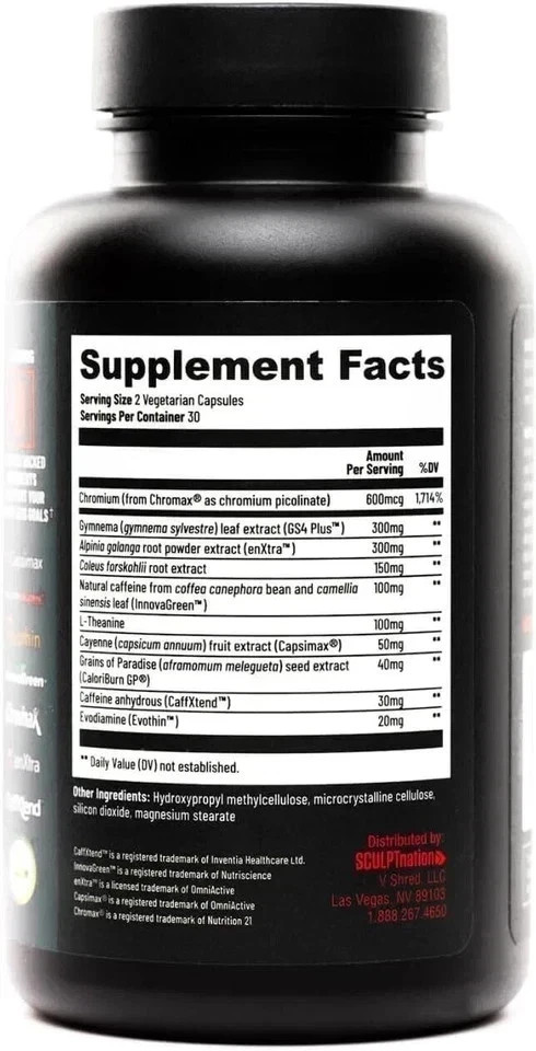 Sculptnation Fat Burn Evolved Thermogenic Burner Weight Loss -Sealed / Pack of 5