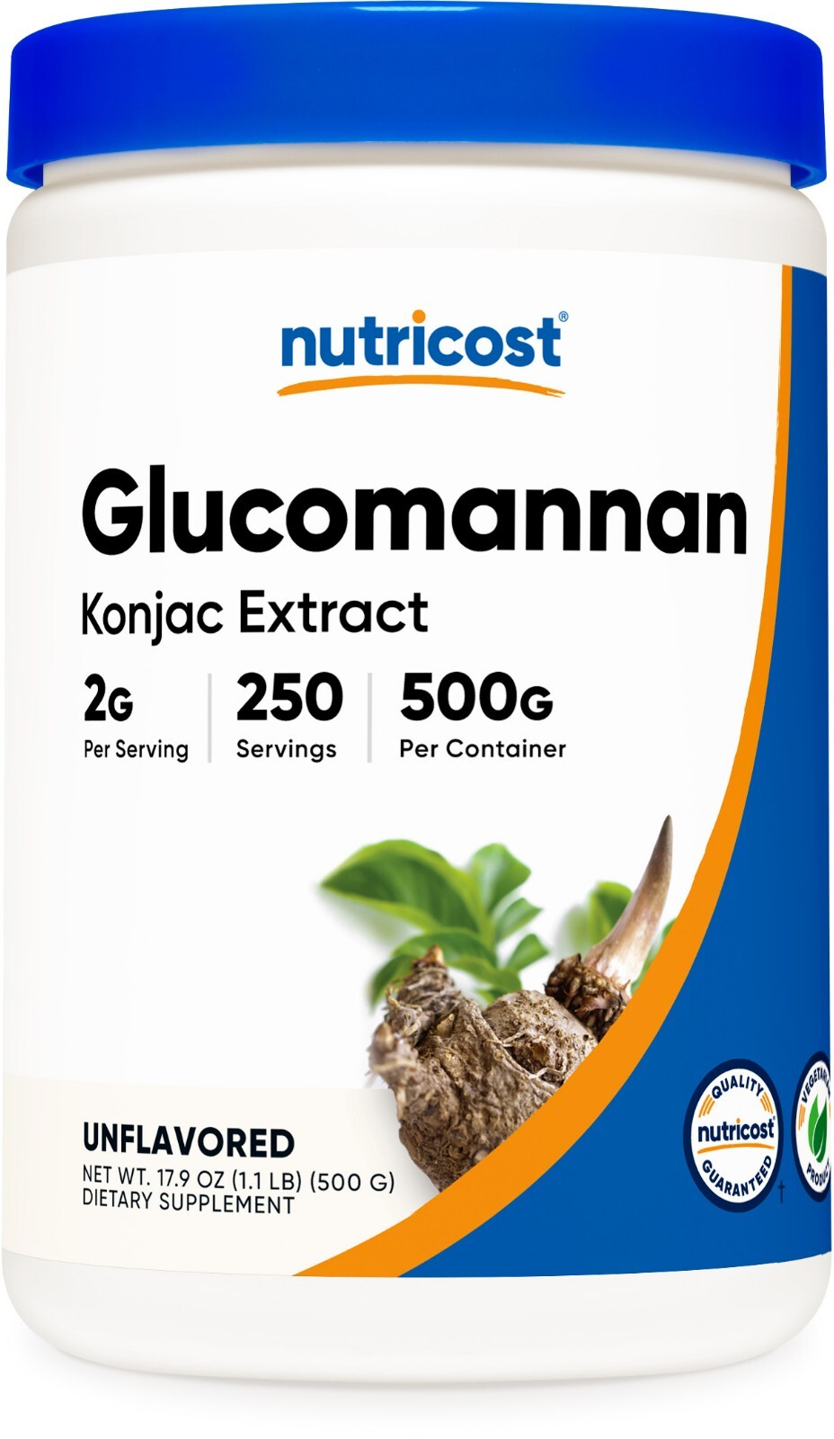 Nutricost Glucomannan Powder 500 Grams – Gluten Free & Non-GMO