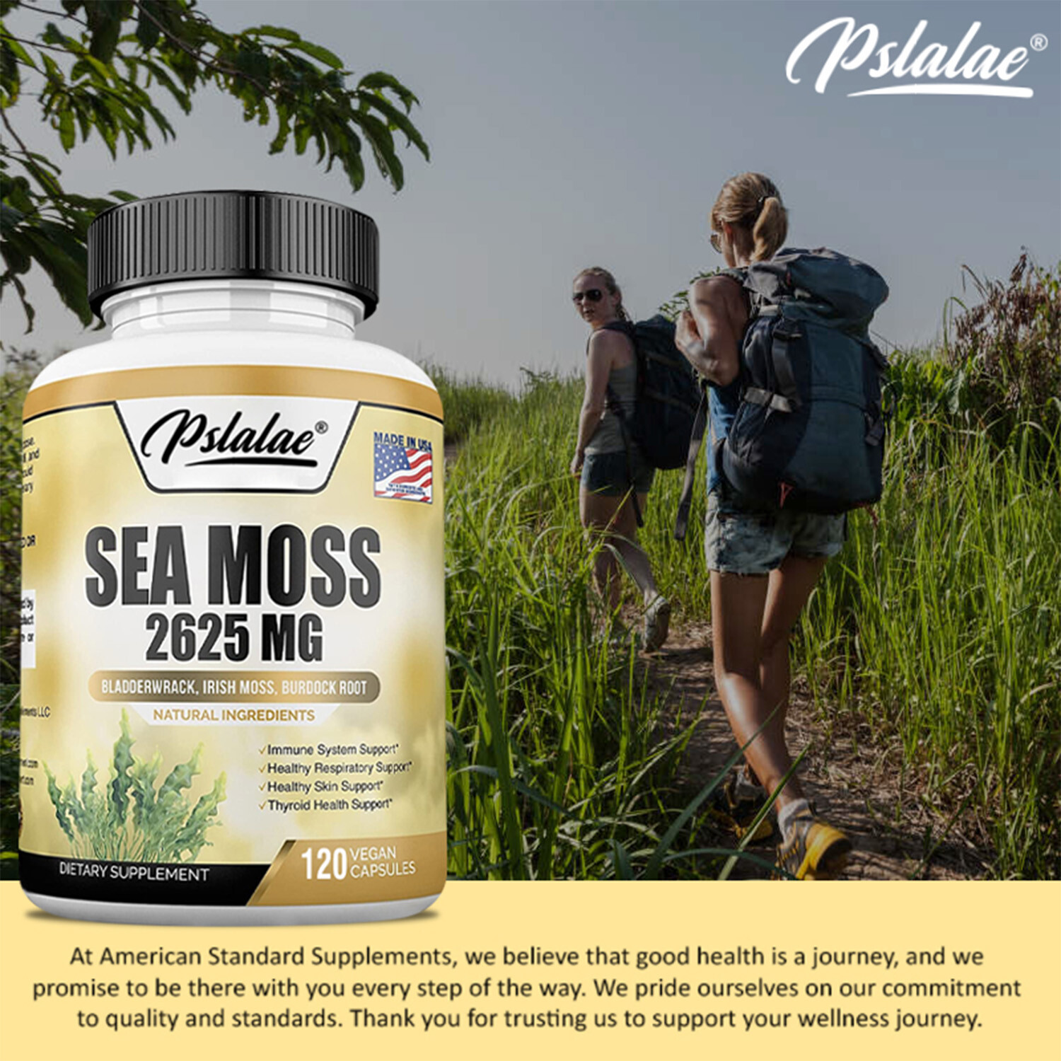 Sea Moss Capsules-Irish Moss,Bladderwrack,Burdock Root-Immune & Thyroid Support