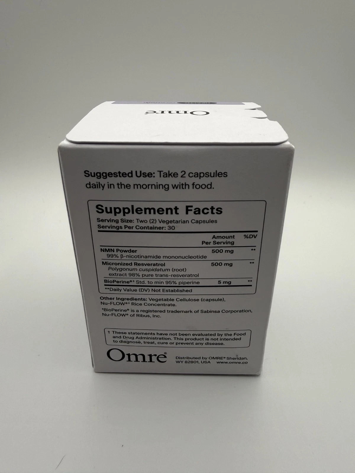 Omre Support Resveratrol Dietary Supplement 60 Caps – Brand New Seal