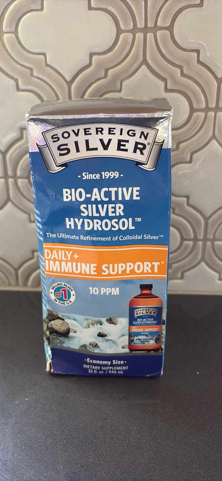 Sovereign Silver Bio-Active Silver Hydrosol 10 ppm 32 fl. oz. – Brand New Sealed