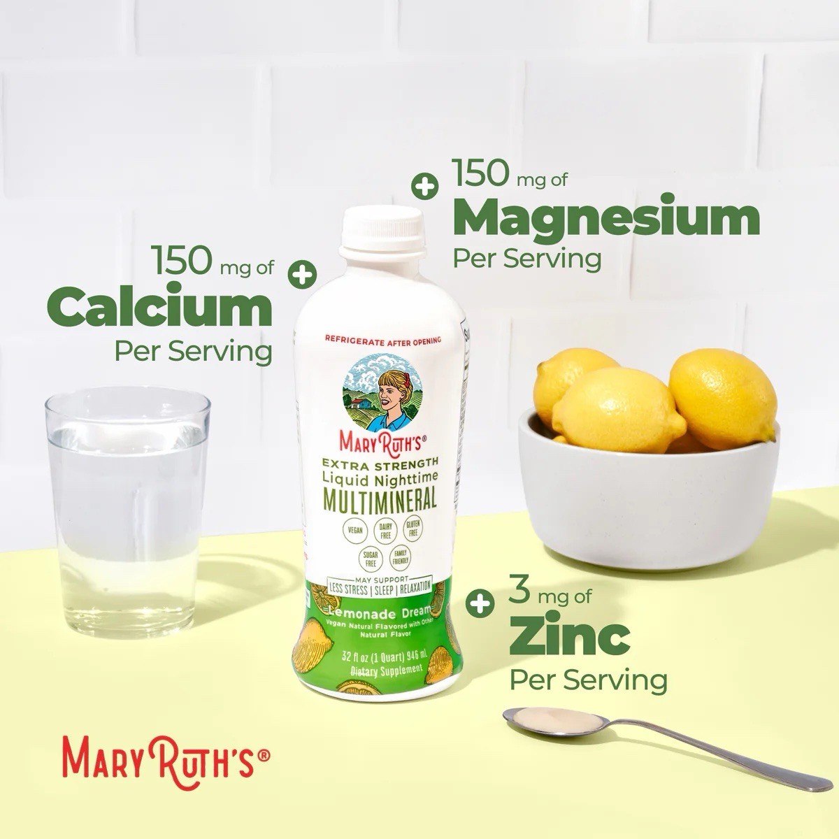 Mary Ruth’s Organics Nighttime Liquid Multivitamin Lemonade Dream 32 fl Oz