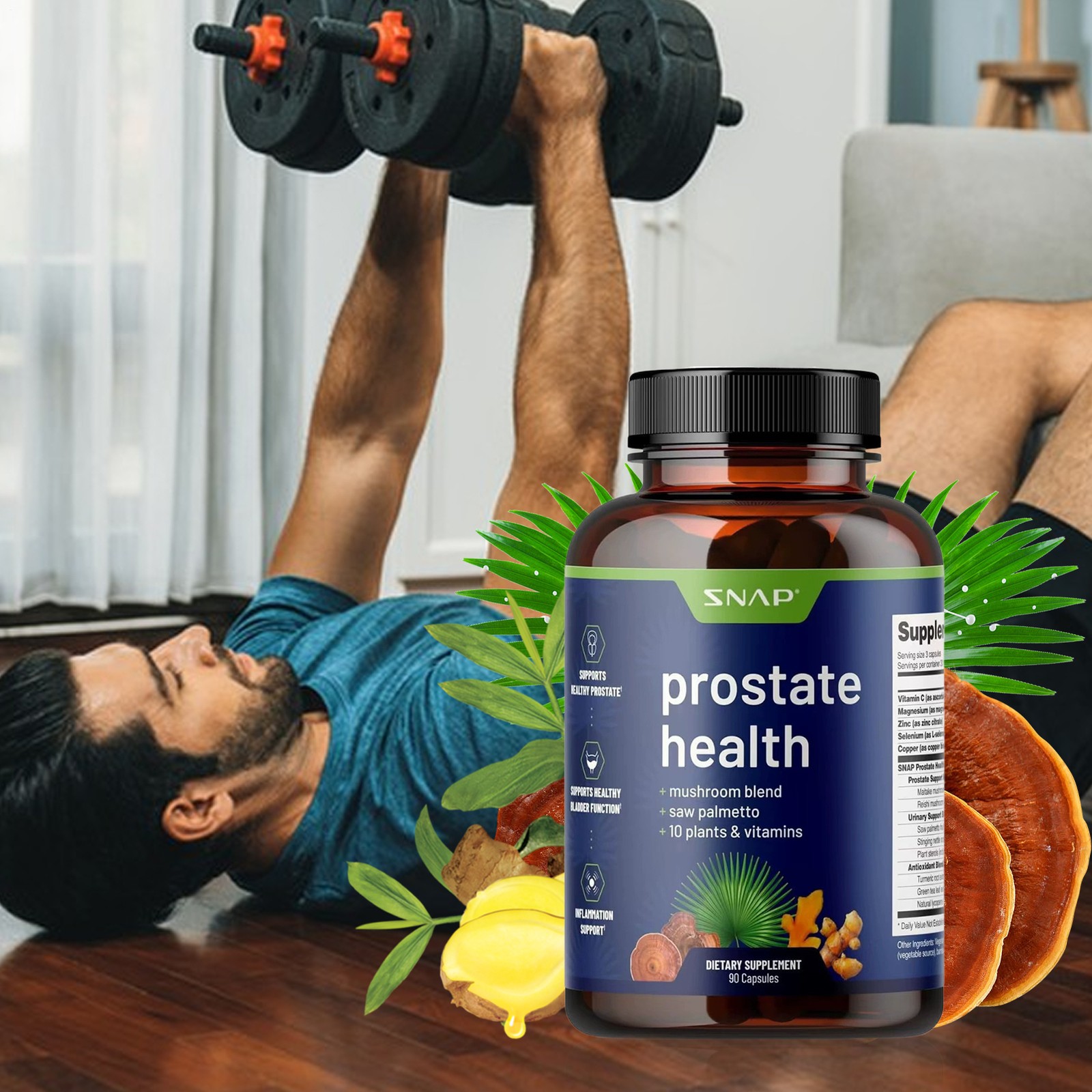 Prostate Fitness – Urinary, Bladder & Immune System Health Snap 60ct Supplements