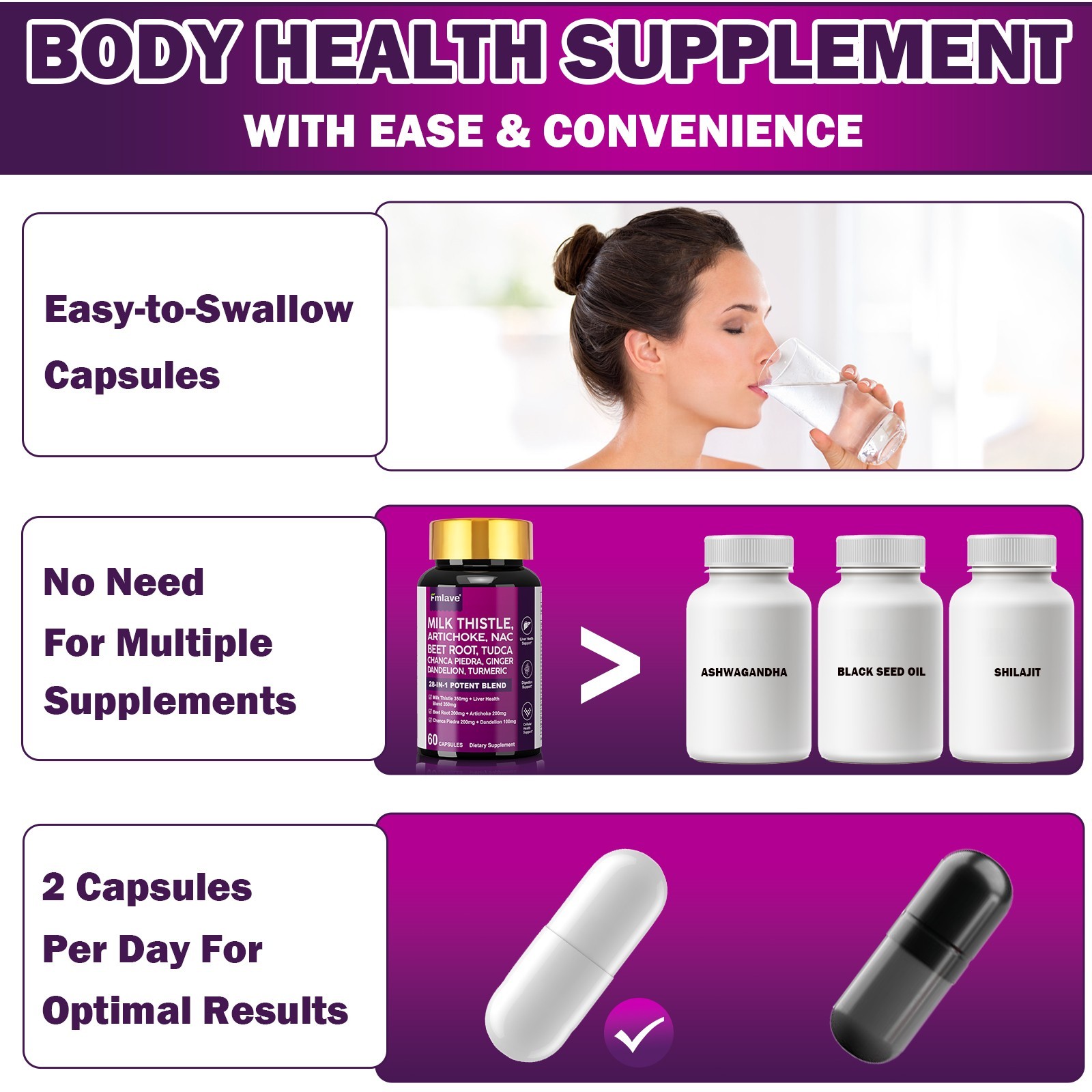 Milk Thistle (Silymarin) Extract 1400 mg liver cleanser liver detox cardio 60ct