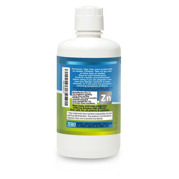 The BEST Colloidal Zinc Liquid – Colloidal Minerals – 32 oz Liquid Zinc Product
