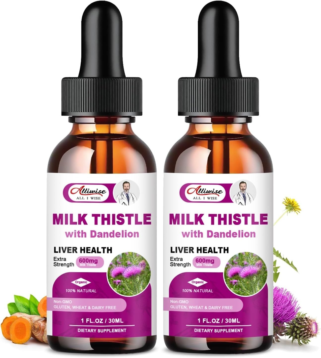 Liver Health Support Liquid with Milk Thistle & Dandelion | Detox