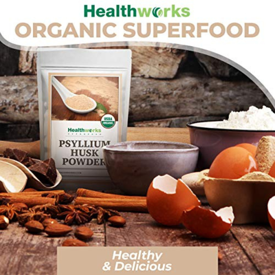 Psyllium Husk Powder Organic – 32 Oz / 2 Lbs – Raw – Certified Organic – Finely