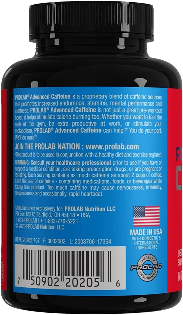 Prolab Advanced Caffeine Tablets, 60-Count