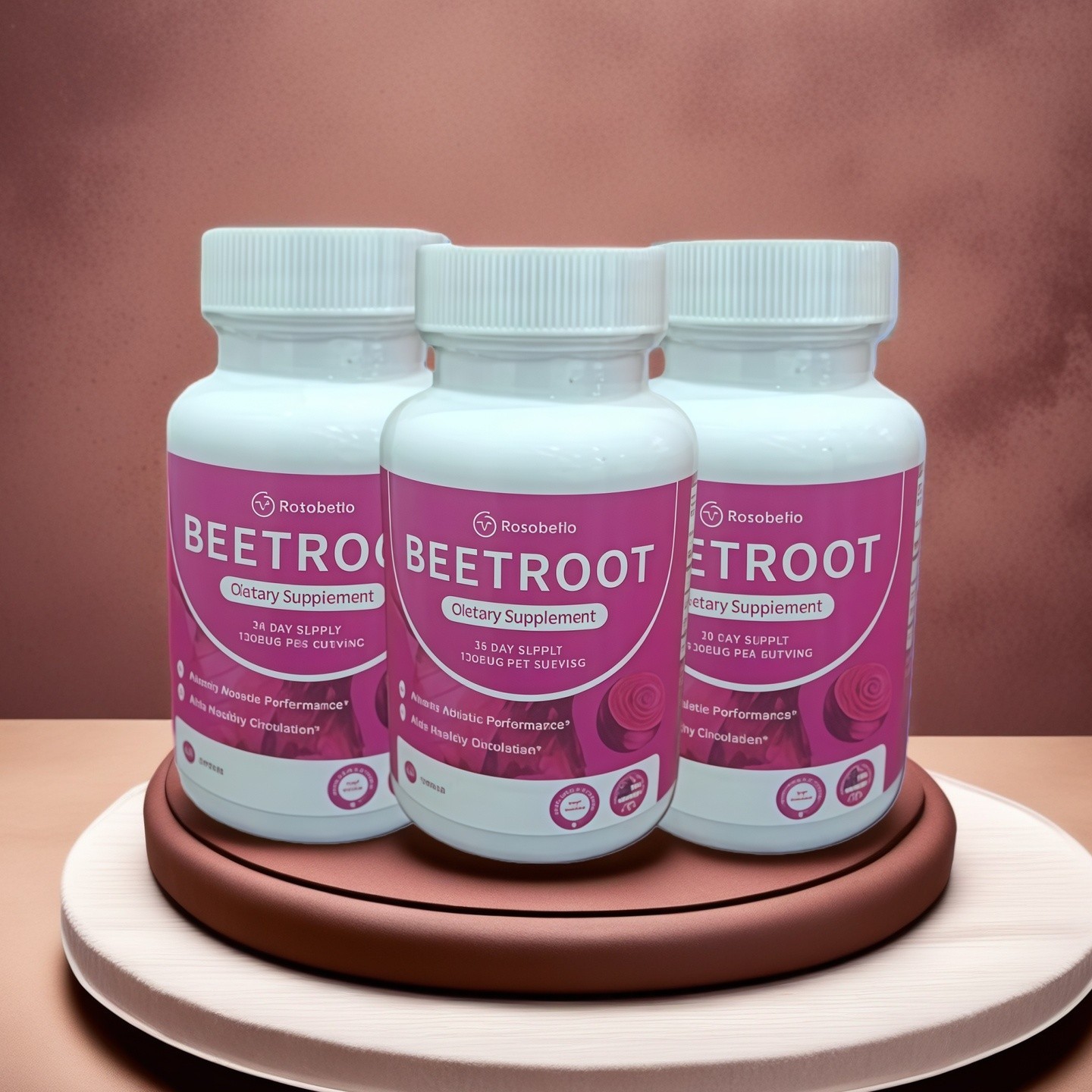 3X Rosabella Organic Beet Root 60 Capsules Natural Energy Boost Blood Pressure